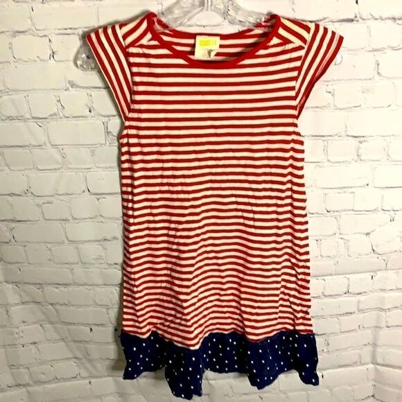 Crazy 8 Patriotic Red White Blue Dress - L - Picture 1 of 4
